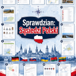 Sprawdzian z geografii PDF (klasa 6 dział 5) – Sąsiedzi Polski + odpowiedzi