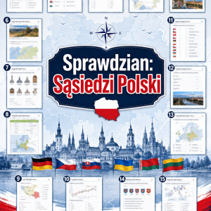 Sprawdzian z geografii PDF (klasa 6 dział 5) – Sąsiedzi Polski + odpowiedzi
