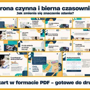 Strona czynna i bierna czasownika - gazetka szkolna - prezentacja PDF