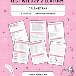 Test z lektury Calineczka – 6 stron A4 (PDF) sprawdzian