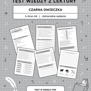 Test z lektury Czarna owieczka – 6 stron A4 (PDF) sprawdzian
