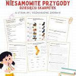 Test z lektury Niesamowite przygody dziesięciu skarpetek – 6 stron A4 (PDF) sprawdzian