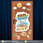 Udanych i bezpiecznych wakacji! – dekoracja na drzwi (PDF do druku) (4)