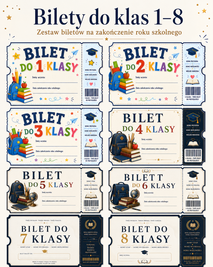 Bilet wstępu do następnej klasy - do druku PDF