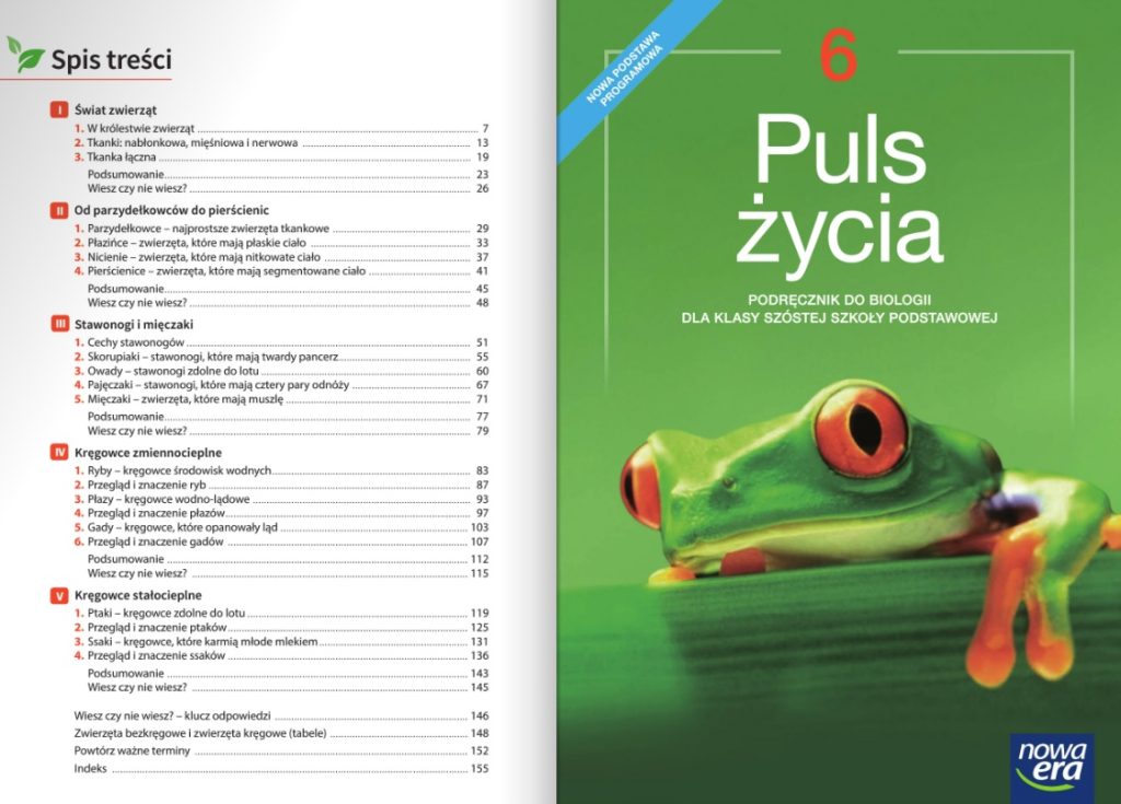 Biologia - klasa 6 - Nowa Era - sprawdziany