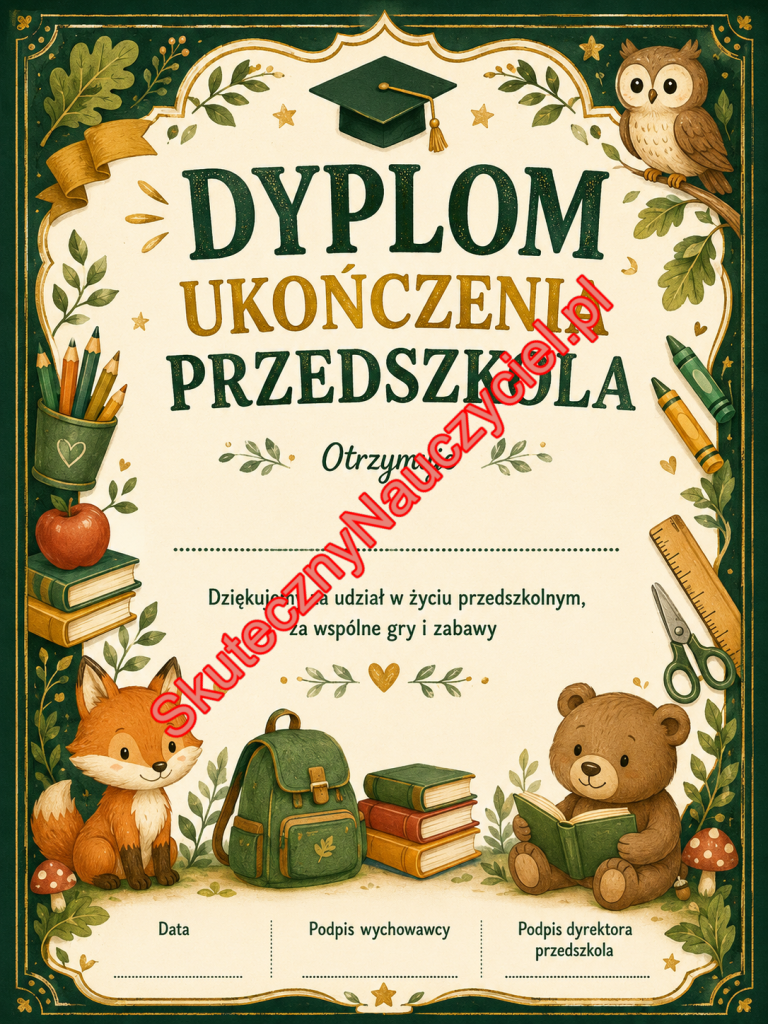 Dyplom na zakończenie Przedszkola – PDF do druku (12)
