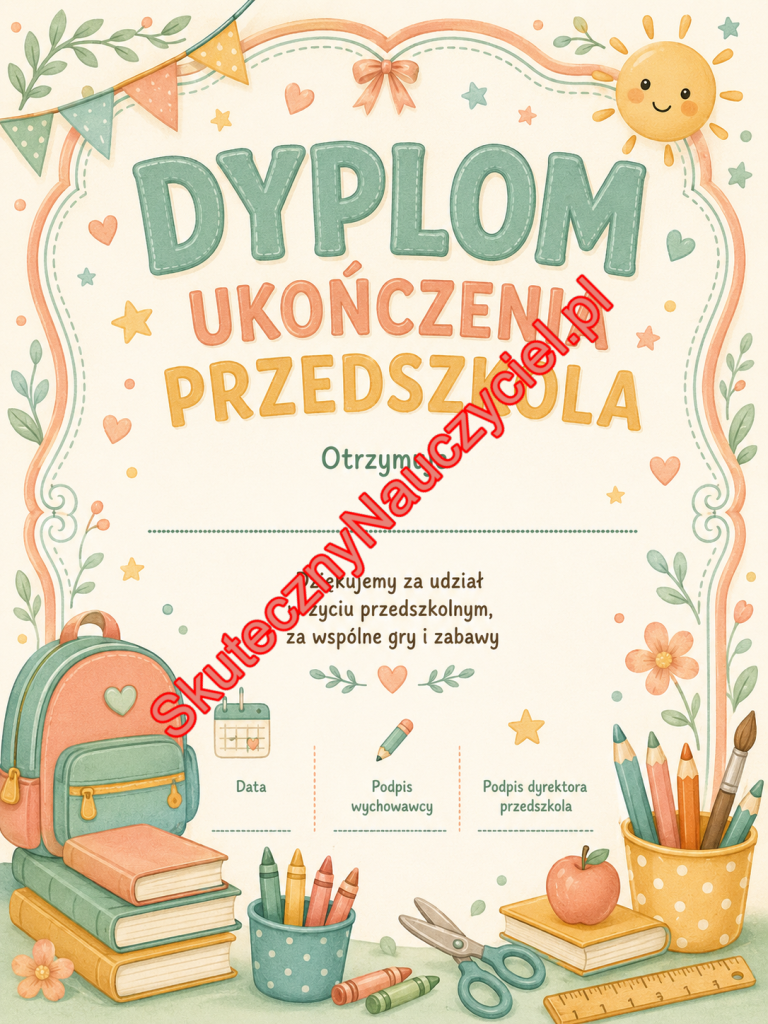 Dyplom na zakończenie Przedszkola – PDF do druku (13)