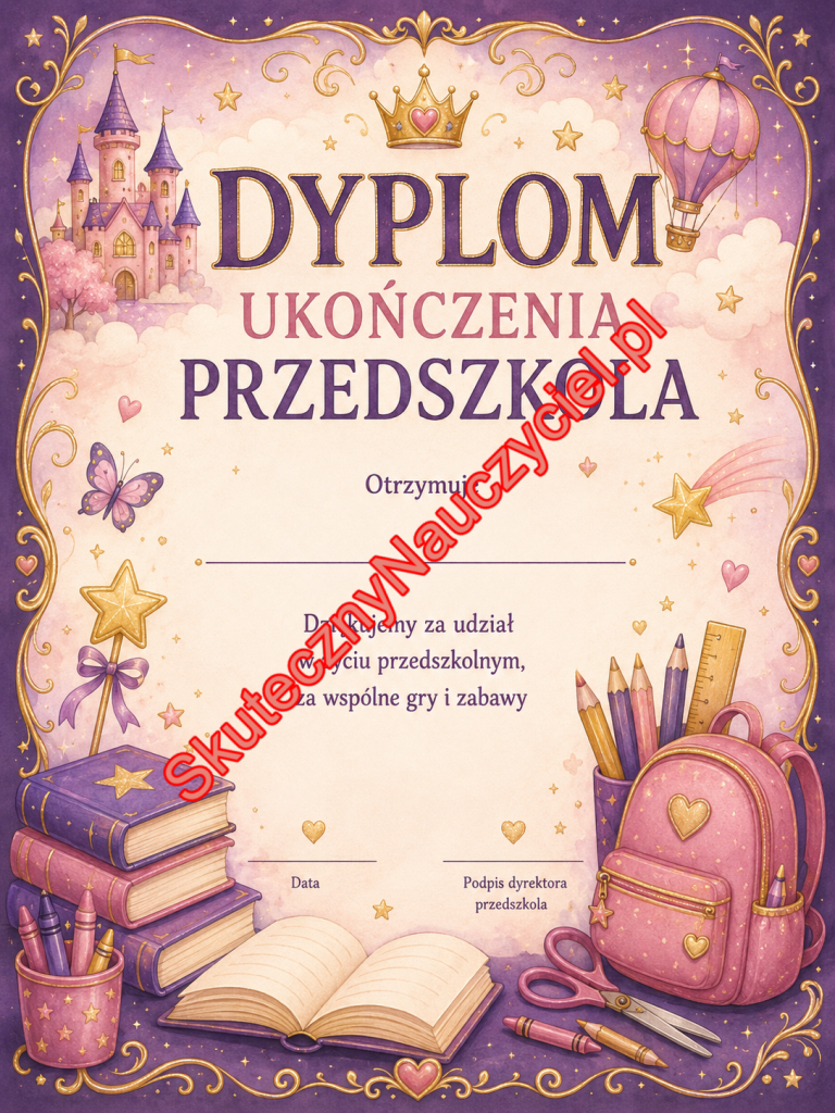 Dyplom na zakończenie Przedszkola – PDF do druku (15)