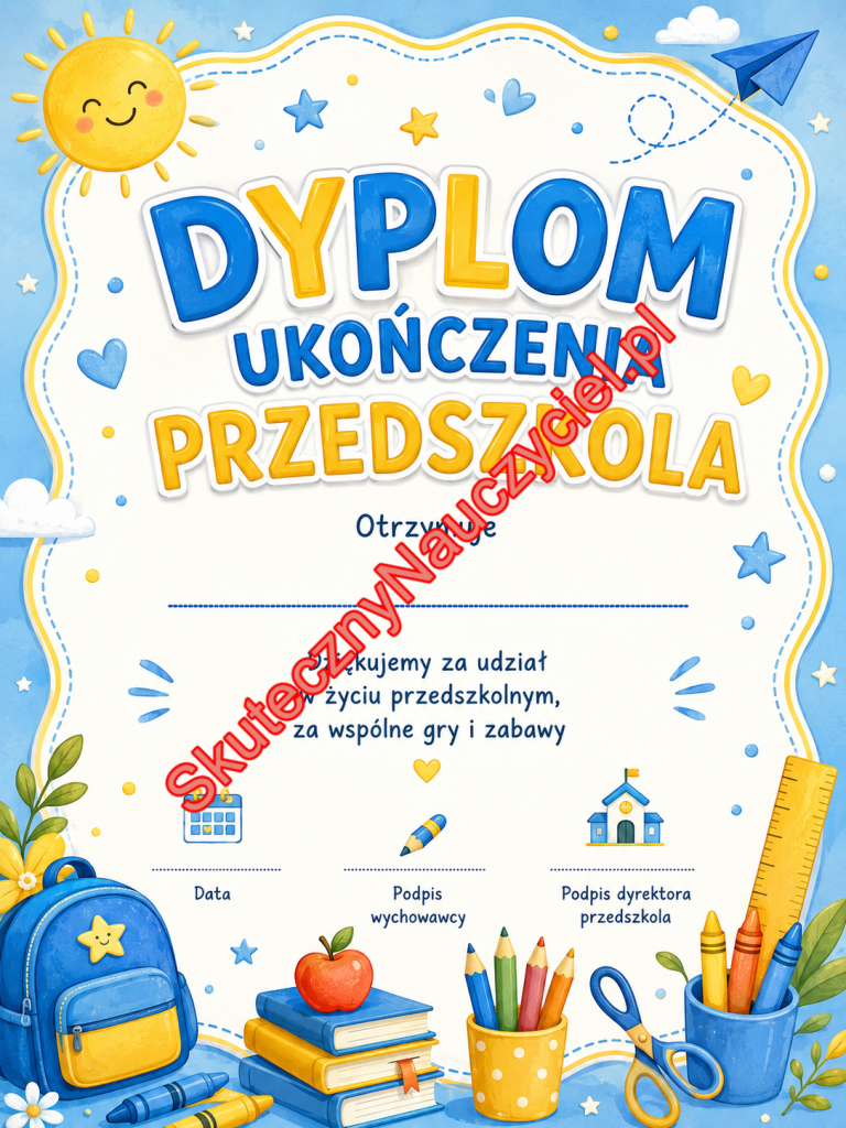 Dyplom na zakończenie Przedszkola – PDF do druku (16)