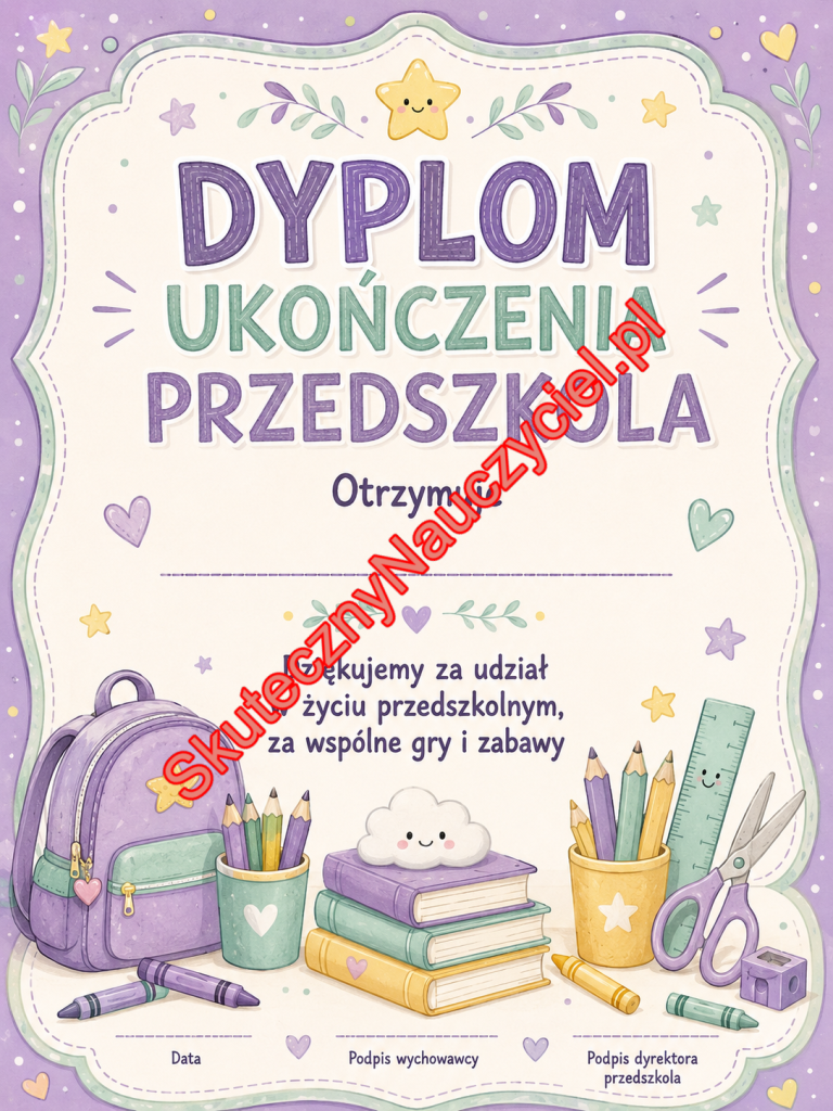 Dyplom na zakończenie Przedszkola – PDF do druku (17)