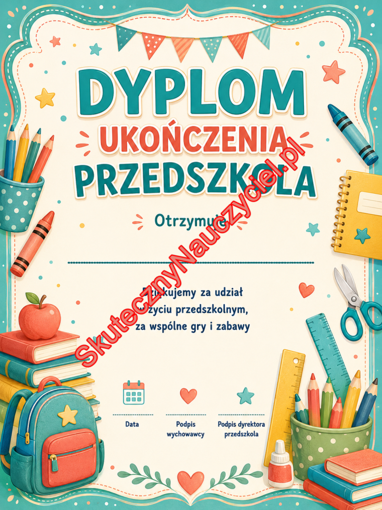 Dyplom na zakończenie Przedszkola – PDF do druku (18)