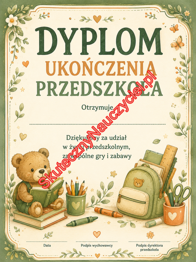 Dyplom na zakończenie Przedszkola – PDF do druku (19)