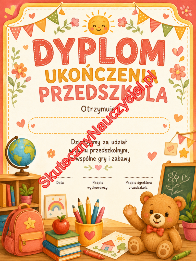 Dyplom na zakończenie Przedszkola – PDF do druku (22)