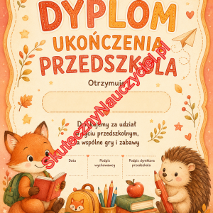 Dyplom na zakończenie Przedszkola – PDF do druku (25)