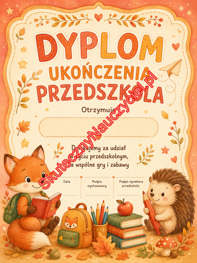 Dyplom na zakończenie Przedszkola – PDF do druku (25)