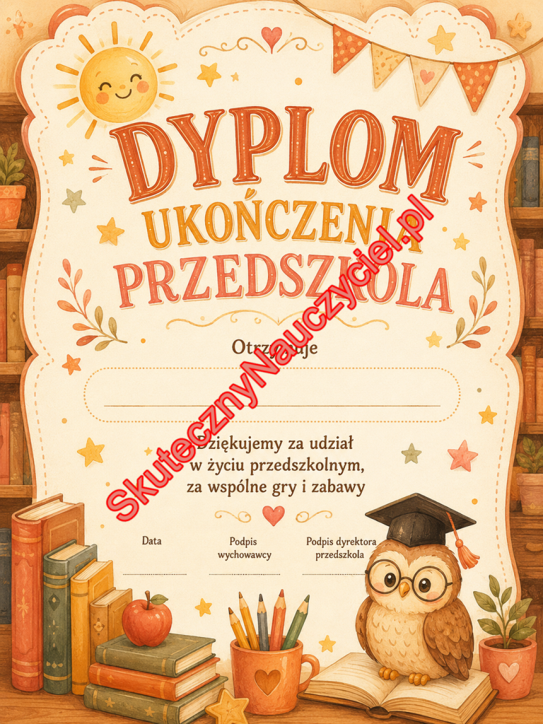 Dyplom na zakończenie Przedszkola – PDF do druku (26)
