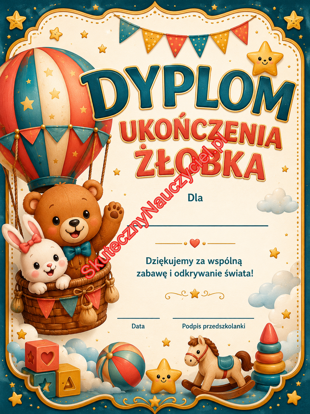 Dyplom na zakończenie Żłobka - PDF do druku (3)