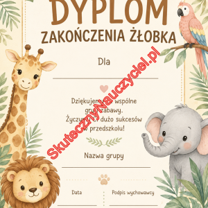 Dyplom na zakończenie Żłobka - PDF do druku 59