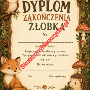 Dyplom na zakończenie Żłobka - PDF do druku 62
