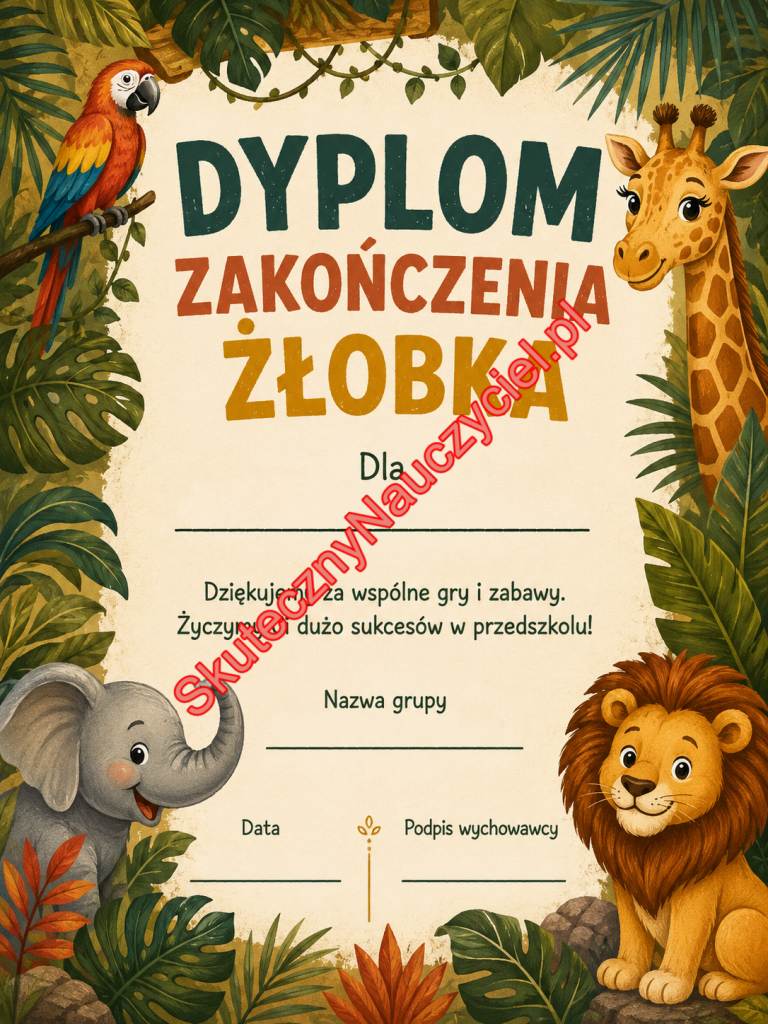 Dyplom na zakończenie Żłobka - PDF do druku 65