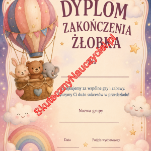 Dyplom na zakończenie Żłobka - PDF do druku 66