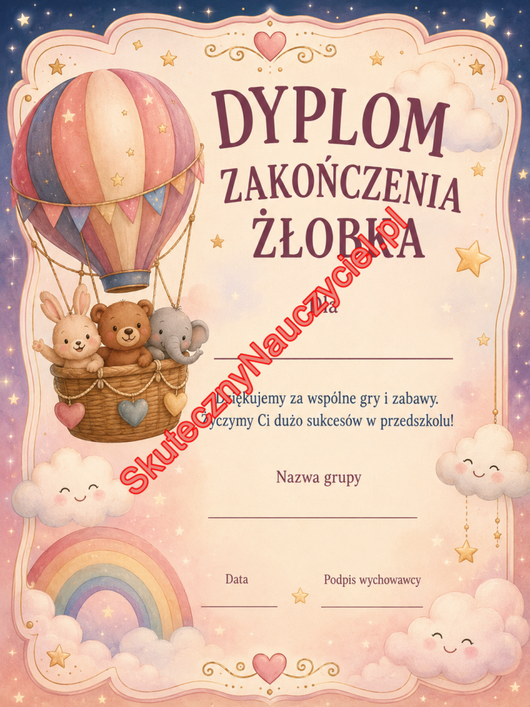 Dyplom na zakończenie Żłobka - PDF do druku 66