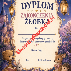 Dyplom na zakończenie Żłobka - PDF do druku 68