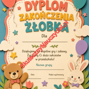 Dyplom na zakończenie Żłobka - PDF do druku 70