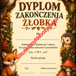 Dyplom na zakończenie Żłobka - PDF do druku 72