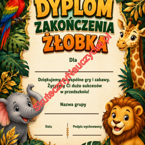 Dyplom na zakończenie Żłobka - PDF do druku 75