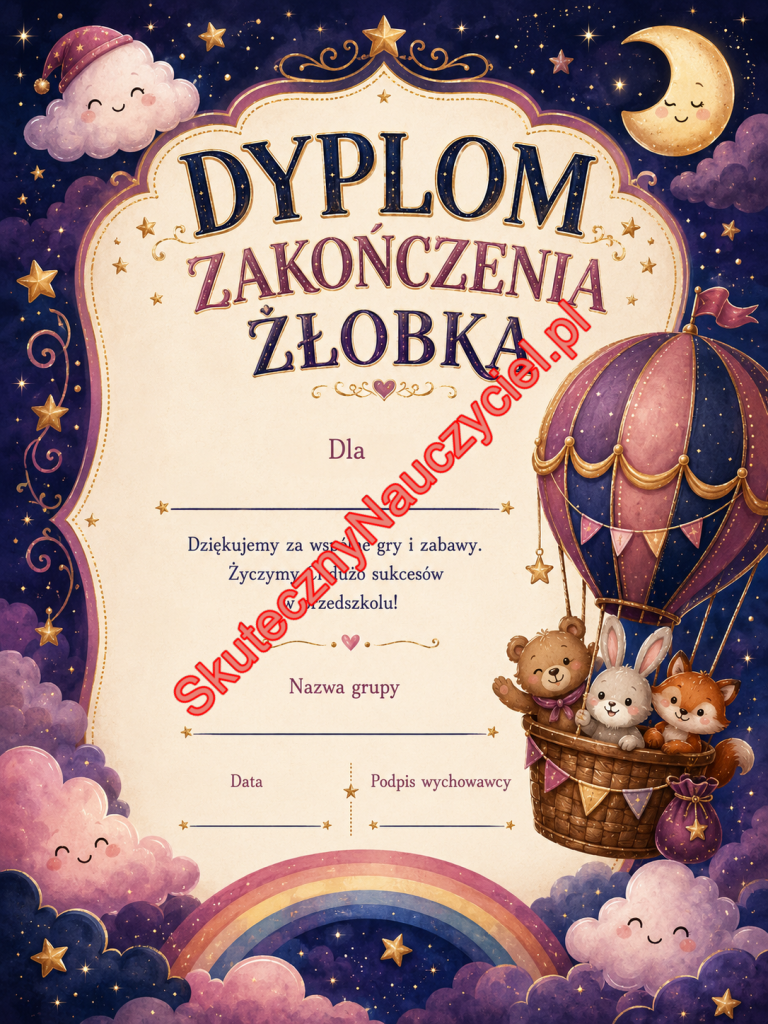 Dyplom na zakończenie Żłobka - PDF do druku 76