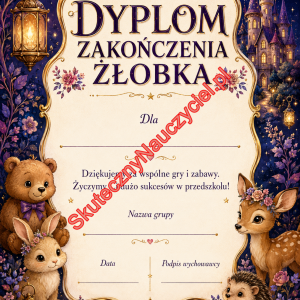 Dyplom na zakończenie Żłobka - PDF do druku 80