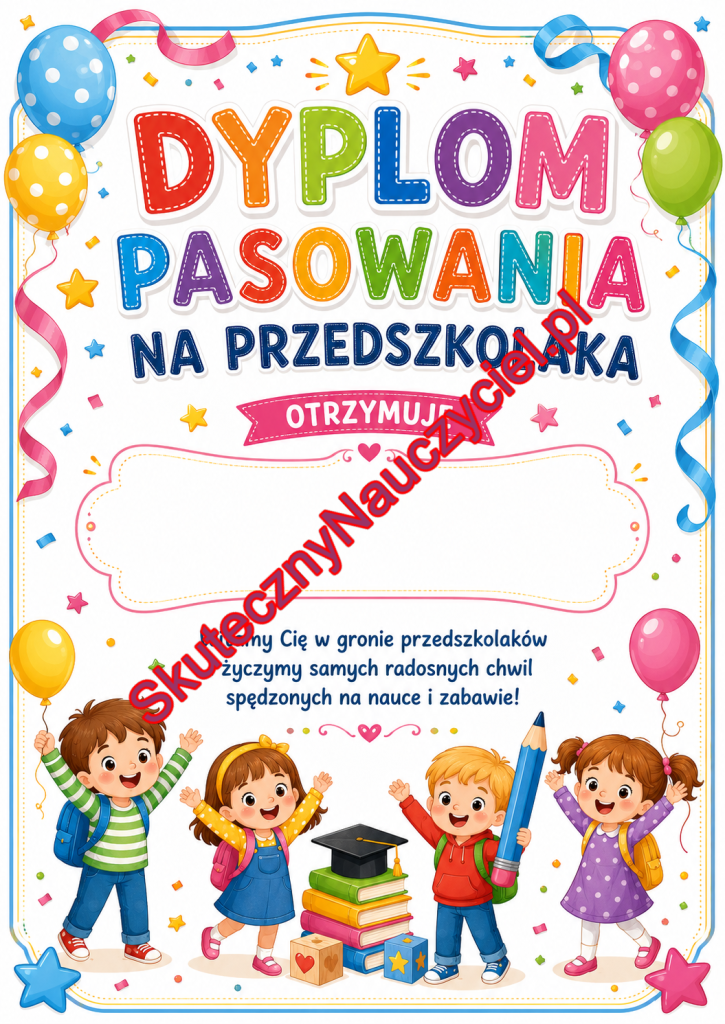 Dyplom pasowania na przedszkolaka – do druku PDF (3)