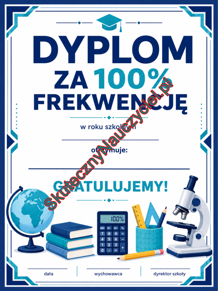Dyplom za 100% frekwencję – do druku PDF (34)