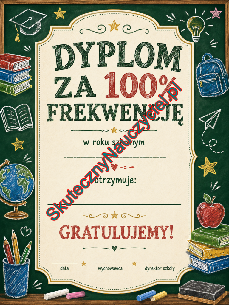 Dyplom za 100% frekwencję – do druku PDF (35)