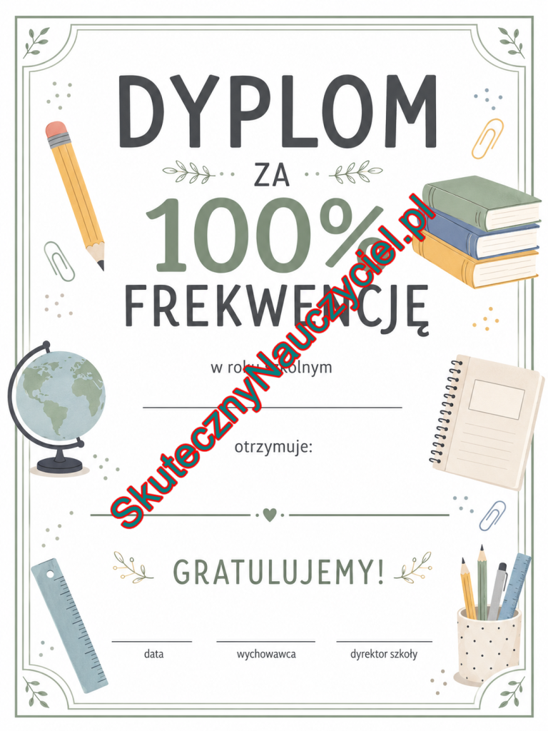 Dyplom za 100% frekwencję – do druku PDF (39)