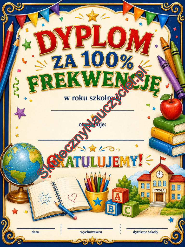 Dyplom za 100% frekwencję – do druku PDF (40)