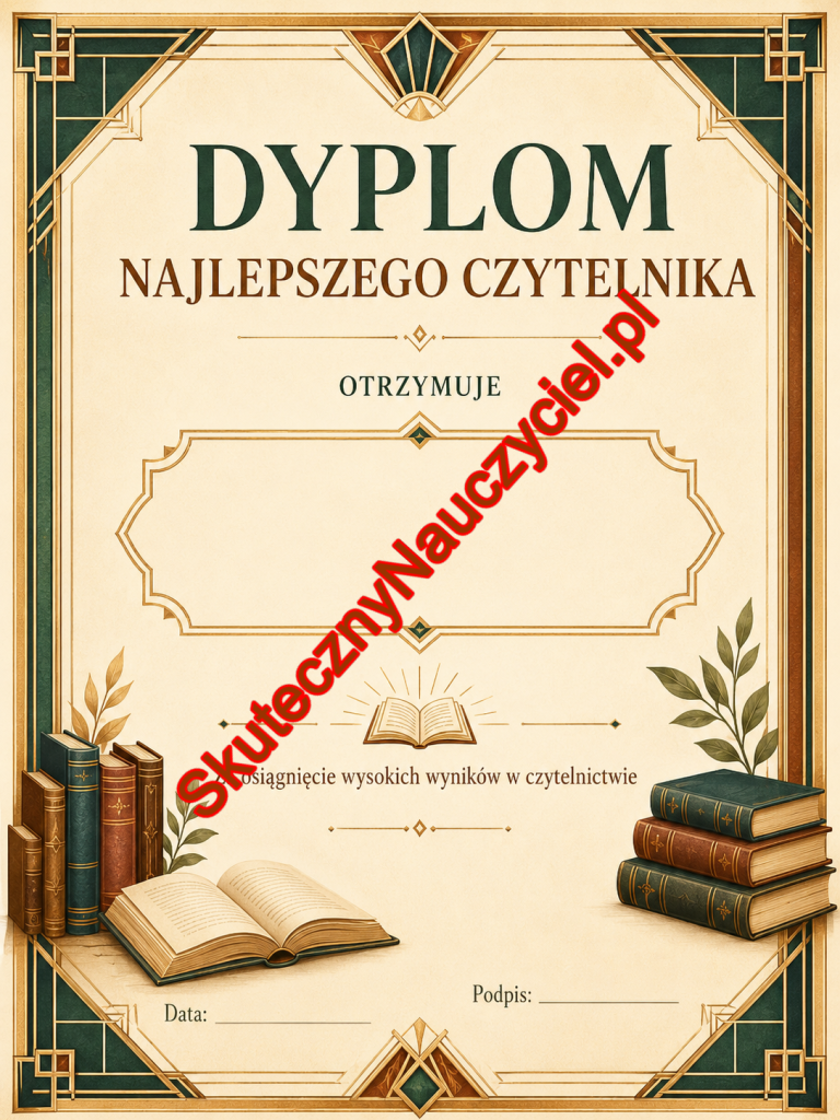 Dyplomy dla najlepszego czytelnika – PDF do druku (19)