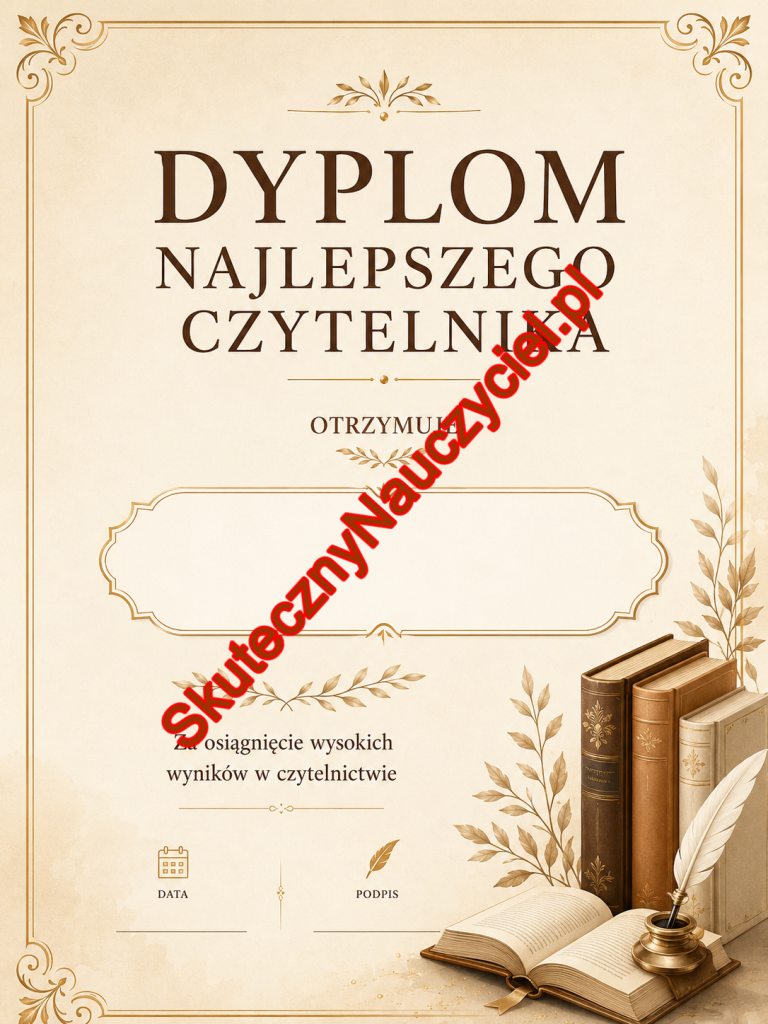 Dyplomy dla najlepszego czytelnika – PDF do druku (21)