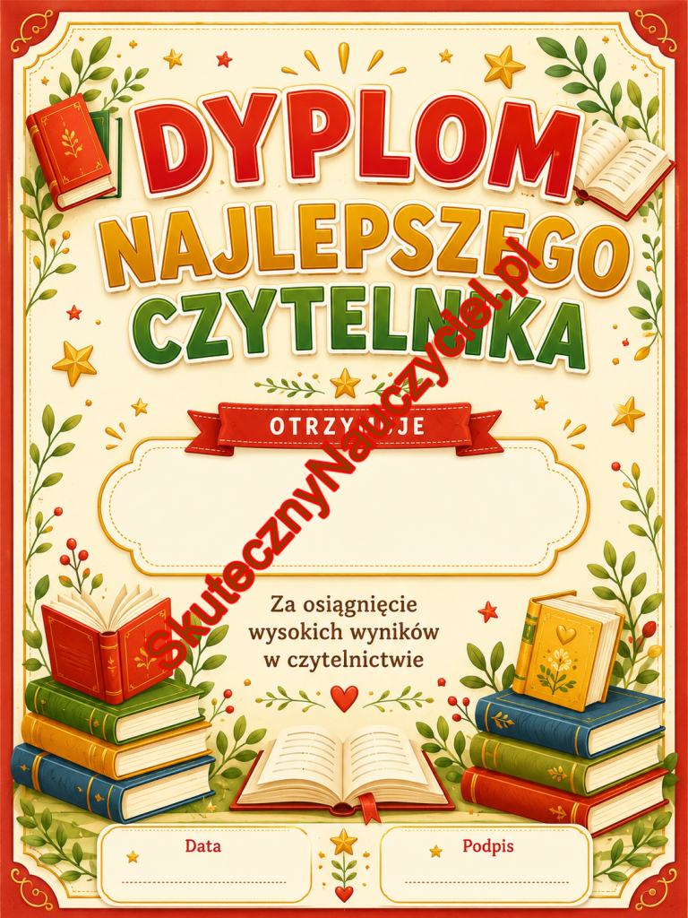 Dyplomy dla najlepszego czytelnika – PDF do druku (23)