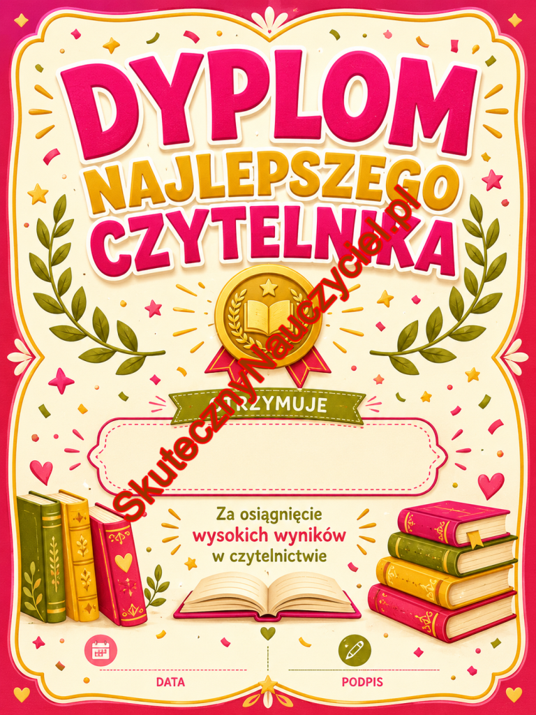 Dyplomy dla najlepszego czytelnika – PDF do druku (26)