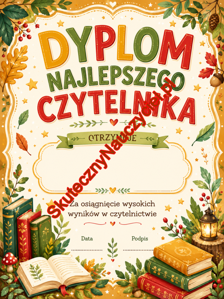 Dyplomy dla najlepszego czytelnika – PDF do druku (28)