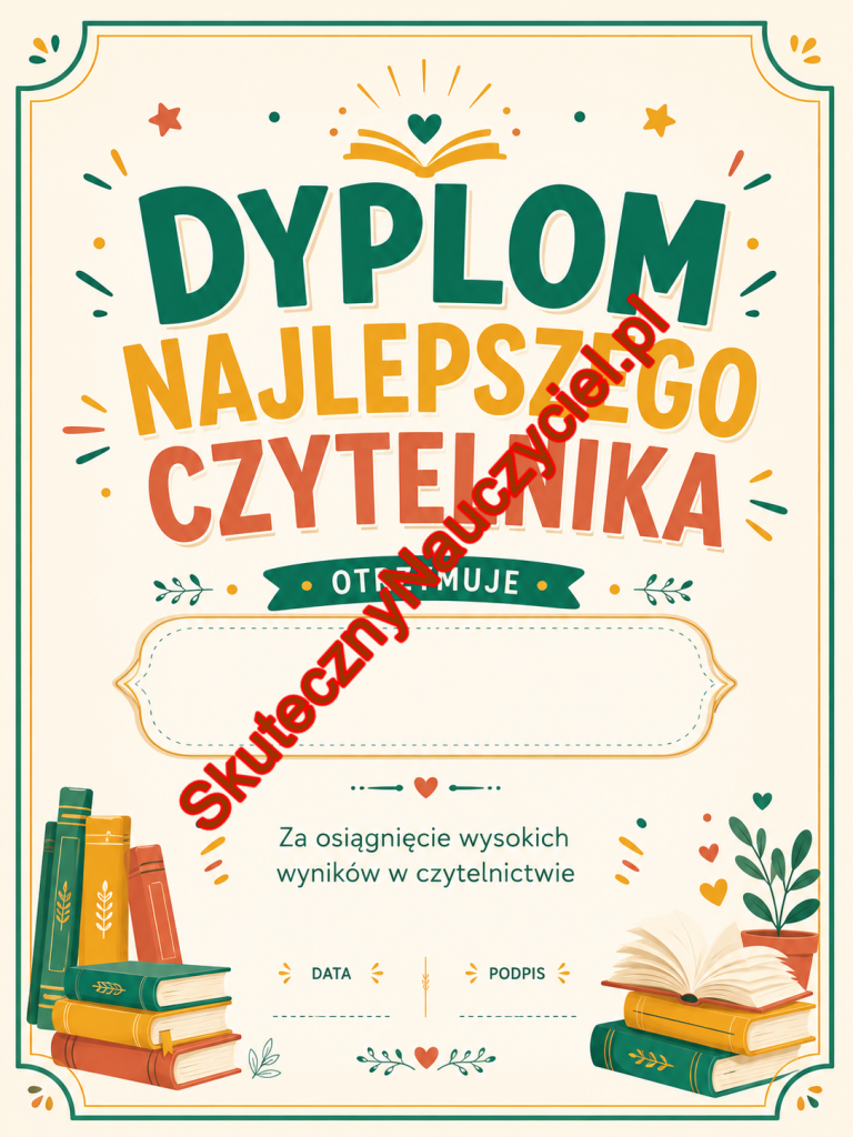 Dyplomy dla najlepszego czytelnika – PDF do druku (31)