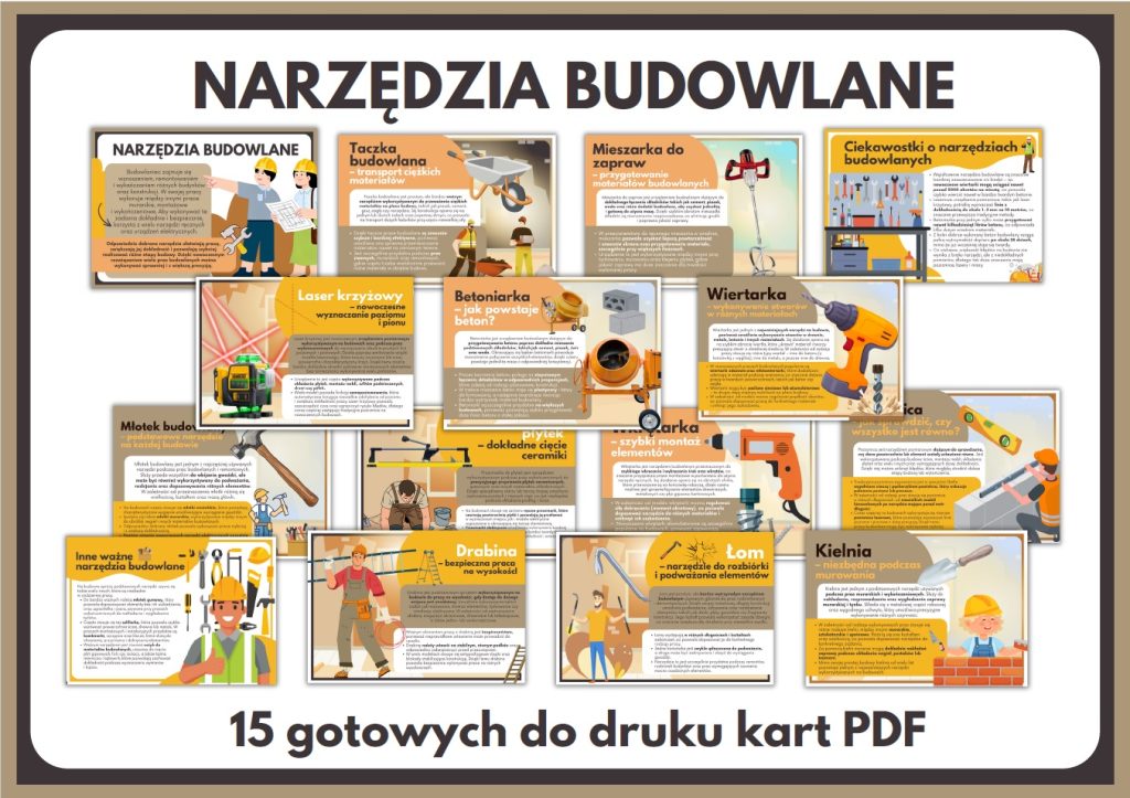 Narzędzia budowlane – gazetka szkolna – prezentacja PDF