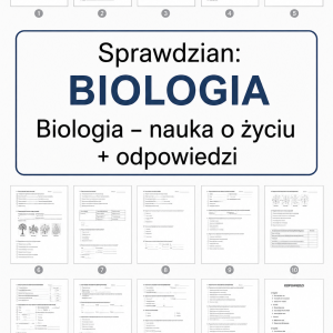 Sprawdzian z BIOLOGII (klasa 5 dział 1) – Biologia - nauka o życiu + odpowiedzi
