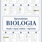 Sprawdzian z BIOLOGII (klasa 5 dział 4) – Tkanki o organy roślinne + odpowiedzi