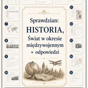 Sprawdzian z HISTORII PDF (klasa 7 dział 6) – Świat w okresie międzywojennym + odpowiedzi
