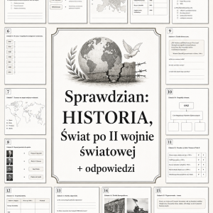 Sprawdzian z HISTORII PDF (klasa 8 dział 3) – Świat po II wojnie światowej + odpowiedzi