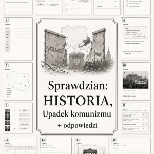 Sprawdzian z HISTORII PDF (klasa 8 dział 5) – Upadek komunizmu + odpowiedzi
