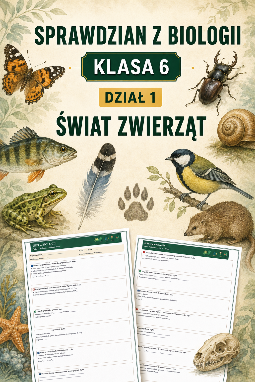 sprawdzian-z-biologii-klasa-6-dzial-1-swiat-zwierzat-odpowiedzi